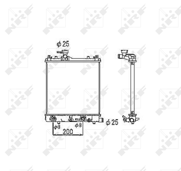 NRF 53445 Radiatore, Raffreddamento motore-Radiatore, Raffreddamento motore-Ricambi Euro