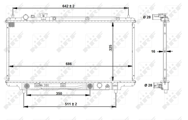 NRF 53519 EASY FIT Ψυγείο, ψύξη κινητήρα for MAZDA