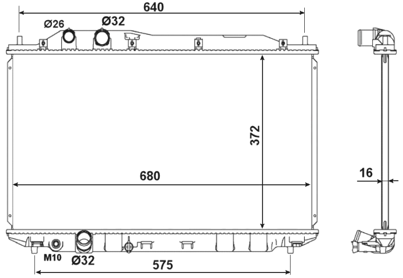 NRF 53534 радиатор,...