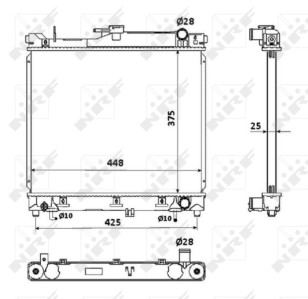 NRF 53569 радиатор,...