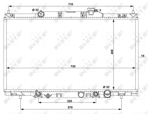 NRF 53574 hűtő, motorhűtés