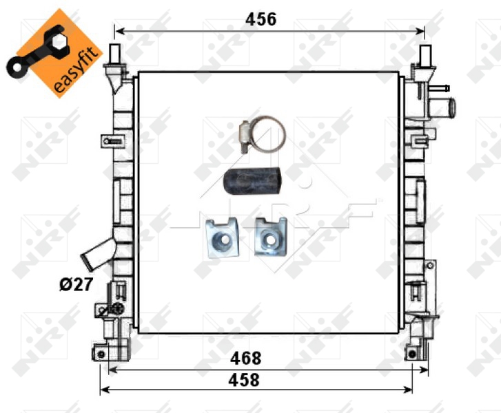 NRF 53651 Radiatore, Raffreddamento motore