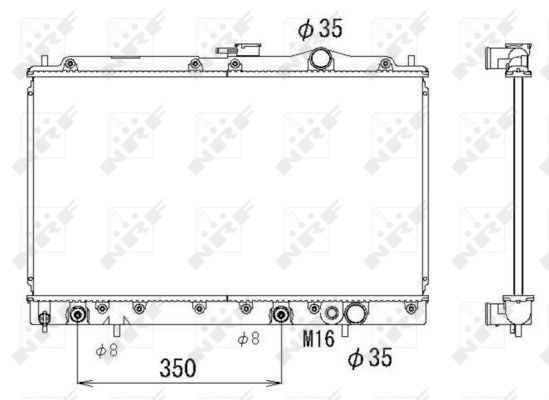 NRF 536552 Radiatore, Raffreddamento motore-Radiatore, Raffreddamento motore-Ricambi Euro