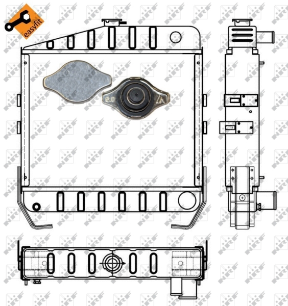 NRF 53657 Radiatore, Raffreddamento motore