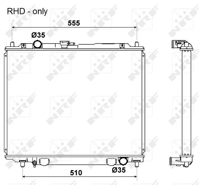 NRF 53666 Radiatore, Raffreddamento motore