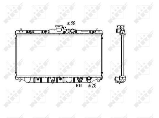 NRF 536711 hűtő, motorhűtés HONDA