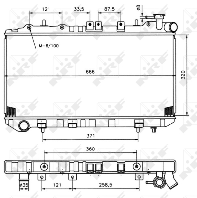 NRF 536864 hűtő, motorhűtés