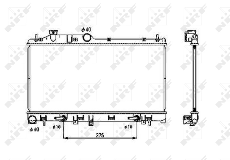 NRF 53700 радиатор,...