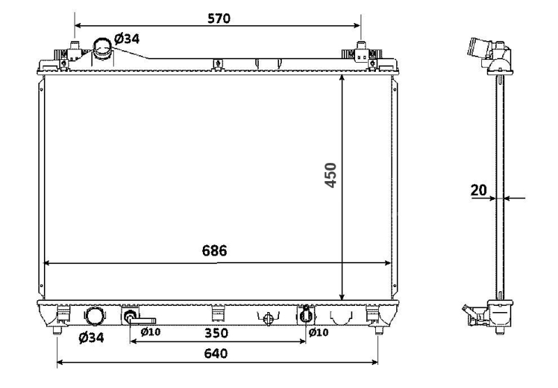 NRF 53702 Radiator, racire...