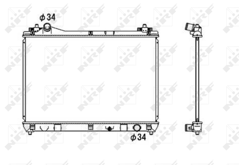 NRF 53703 радиатор,...