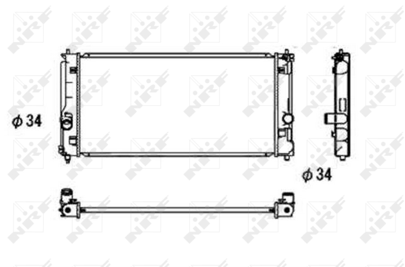 NRF 53709 радиатор,...