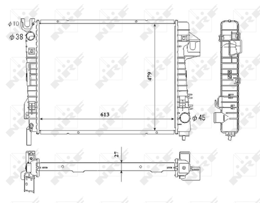 NRF 53712 hűtő, motorhűtés