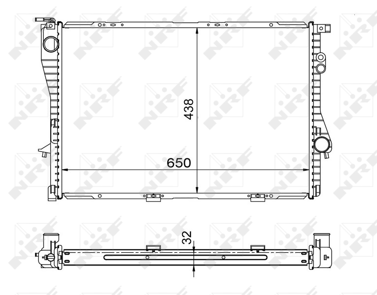 NRF 53722 Radiatore, Raffreddamento motore