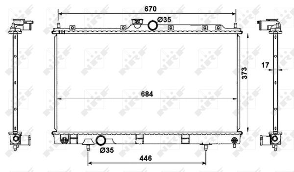 NRF 53779 hűtő, motorhűtés