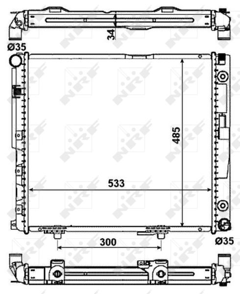 NRF 53785 Radiatore, Raffreddamento motore