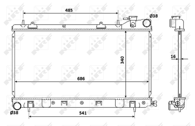 NRF 53815 радиатор,...