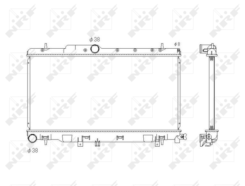 NRF 53823 Radiatore, Raffreddamento motore