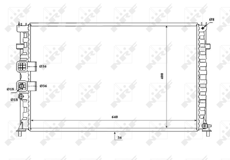 NRF 53842 Radiatore, Raffreddamento motore-Radiatore, Raffreddamento motore-Ricambi Euro