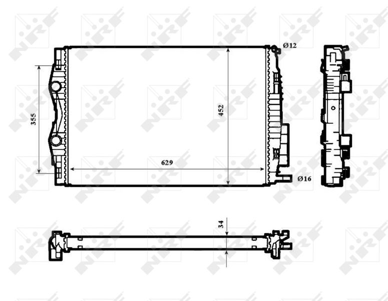 NRF 53843 радиатор,...