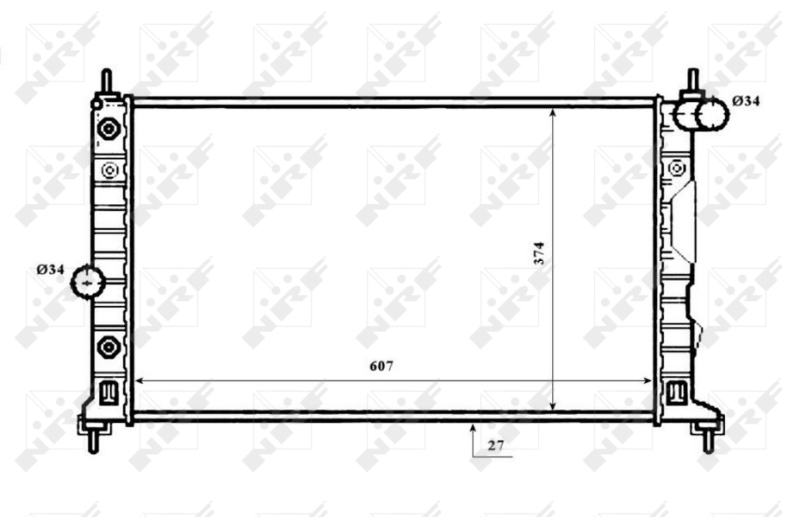 NRF 53844 Radiatore, Raffreddamento motore-Radiatore, Raffreddamento motore-Ricambi Euro