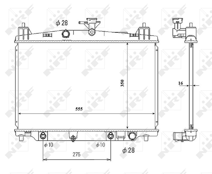 NRF 53850 радиатор,...