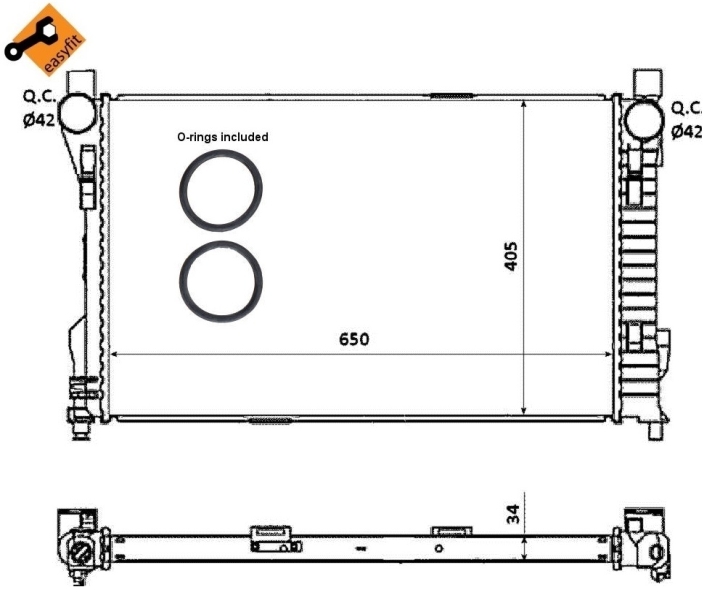 NRF 53854 Radiatore, Raffreddamento motore