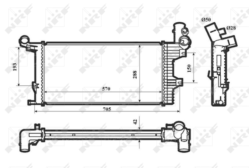 NRF 53856 радиатор,...