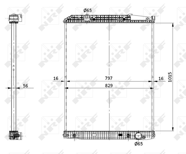 NRF 53868 Radiatore, Raffreddamento motore-Radiatore, Raffreddamento motore-Ricambi Euro