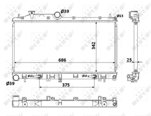 NRF 53886 hűtő, motorhűtés