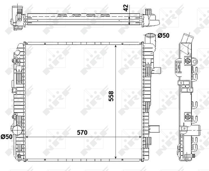 NRF 53891 Radiatore, Raffreddamento motore-Radiatore, Raffreddamento motore-Ricambi Euro