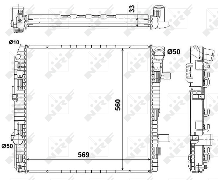 NRF 53893 Radiatore, Raffreddamento motore