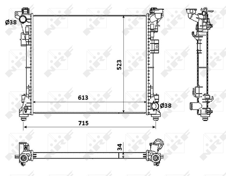 NRF 53900 Radiatore, Raffreddamento motore-Radiatore, Raffreddamento motore-Ricambi Euro