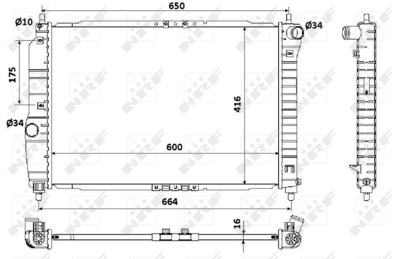 NRF 53902 Radiatore, Raffreddamento motore