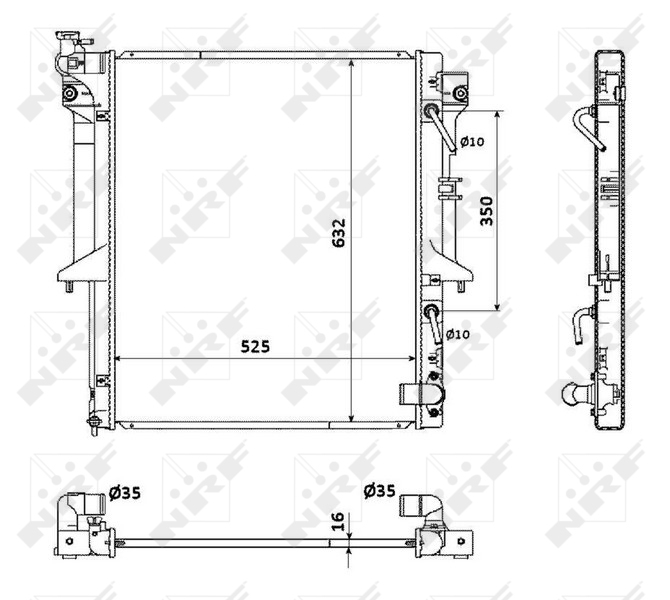 NRF 53909 радиатор,...