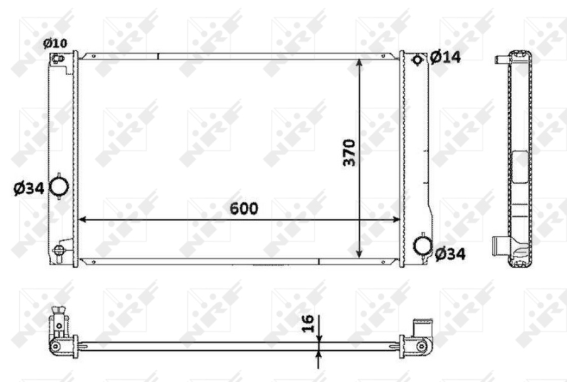 NRF 53926 Radiatore, Raffreddamento motore