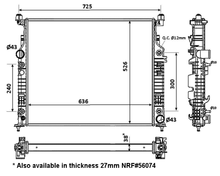 NRF 53936 радиатор,...