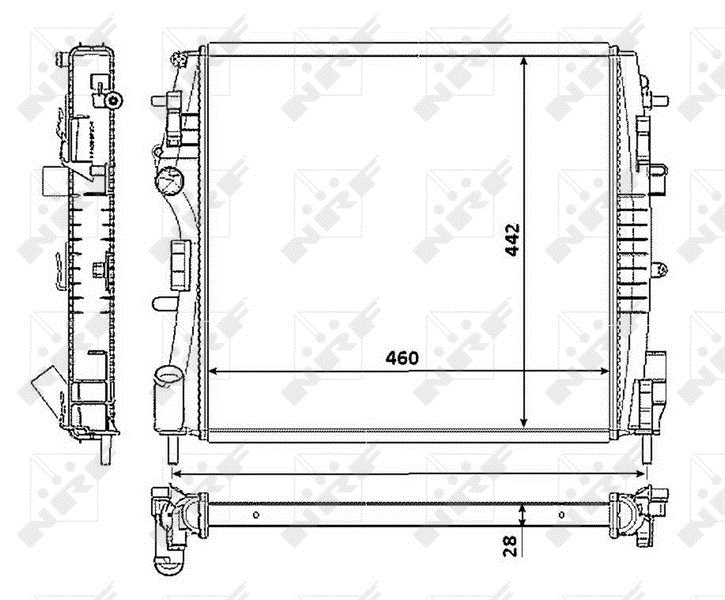 NRF 53938 Radiatore, Raffreddamento motore-Radiatore, Raffreddamento motore-Ricambi Euro