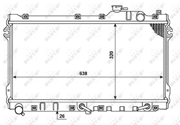 NRF 53976 Radiatore, Raffreddamento motore