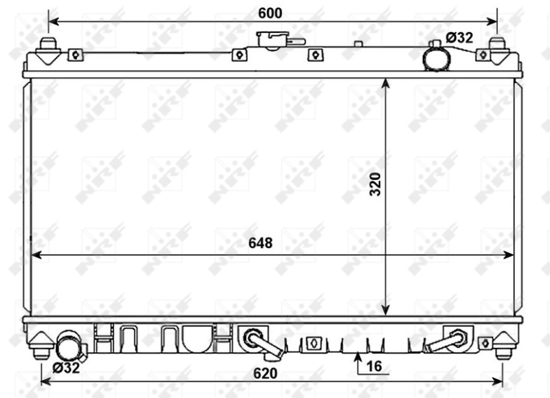 NRF 53977 Radiatore, Raffreddamento motore