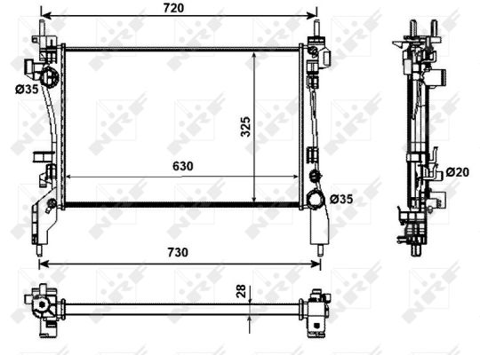 NRF 53988 Radiatore, Raffreddamento motore-Radiatore, Raffreddamento motore-Ricambi Euro