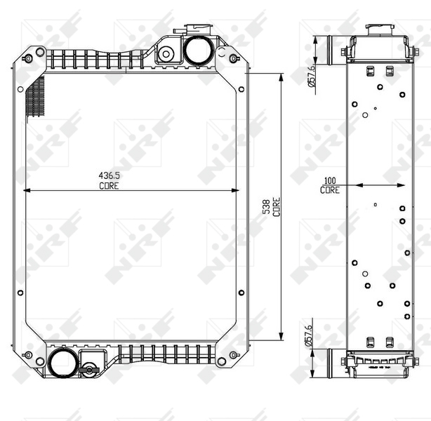 NRF 54070 Radiatore, Raffreddamento motore