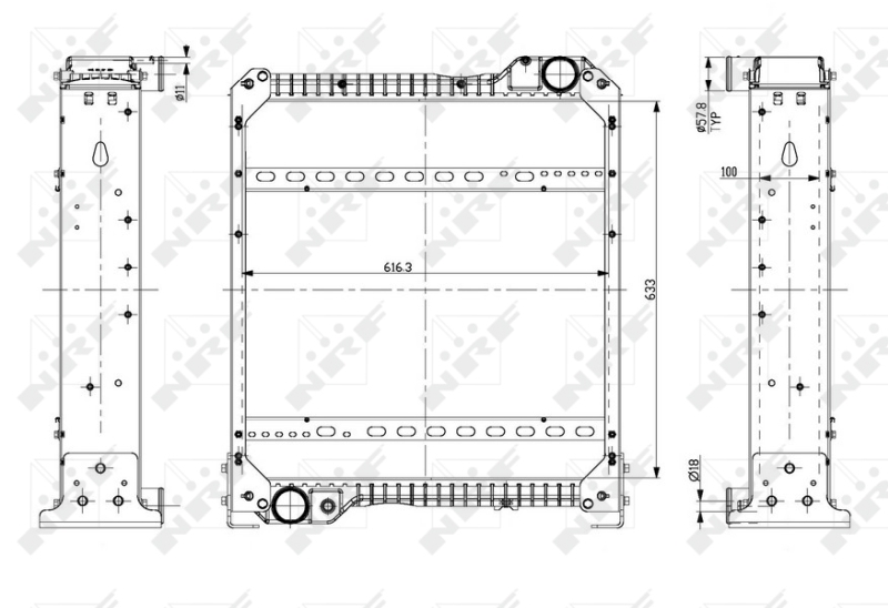 NRF 54076 Radiatore, Raffreddamento motore