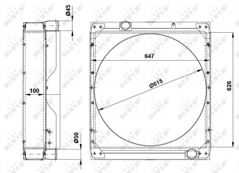 NRF 54093 Radiatore, Raffreddamento motore-Radiatore, Raffreddamento motore-Ricambi Euro