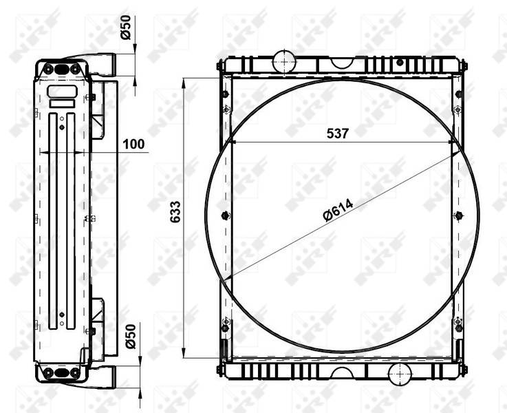 NRF 54097 Radiatore, Raffreddamento motore