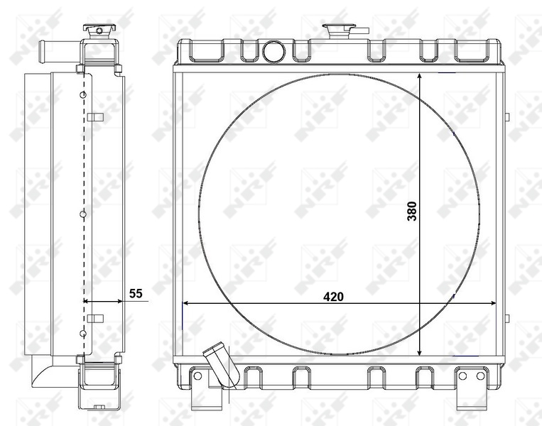 NRF 54105 Radiatore, Raffreddamento motore