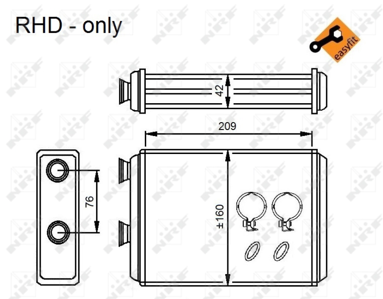 NRF 54224 Scambiatore calore, Riscaldamento abitacolo