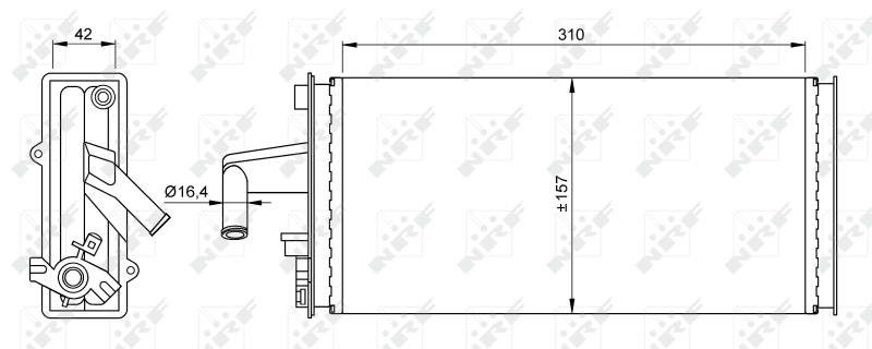 NRF 54259 Scambiatore calore, Riscaldamento abitacolo