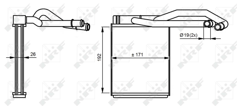 NRF 54290 Scambiatore calore, Riscaldamento abitacolo