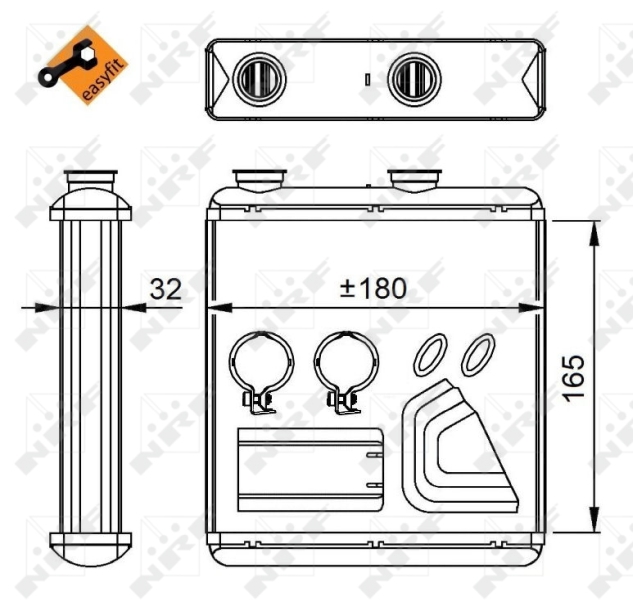 NRF 54298 Scambiatore calore, Riscaldamento abitacolo