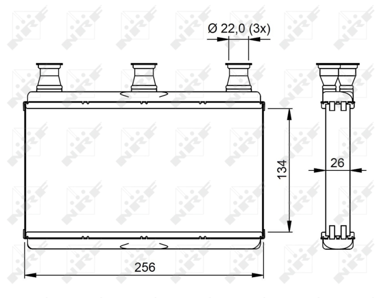 NRF 54311 Scambiatore calore, Riscaldamento abitacolo